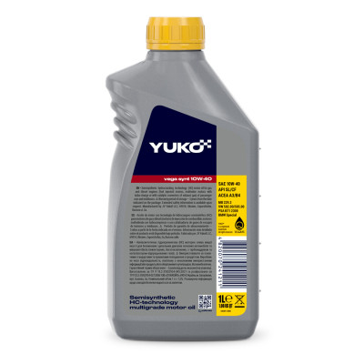 Моторна олива Yuko VEGA SYNT 10W-40 1л (4820070241211)
