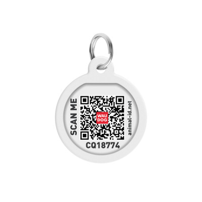 Адресник для тварин WAUDOG Smart ID з QR паспортом &quot;Око монстра&quot;, коло 25 мм (225-4049)