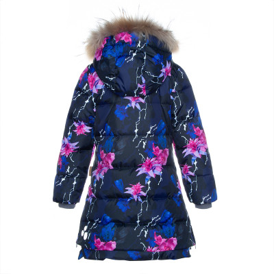 Пальто дитяче Huppa ROSA 1 12470055 тёмно-синий с принтом 116 (4741468805191)