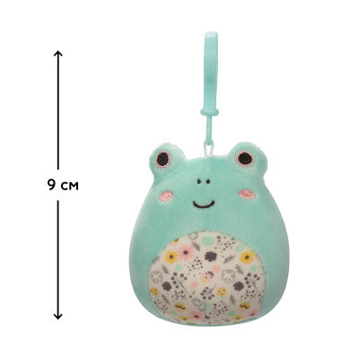 М&#039;яка іграшка Squishmallows на кліпсі - Жабка Фрід 9 см (SQCP00179)