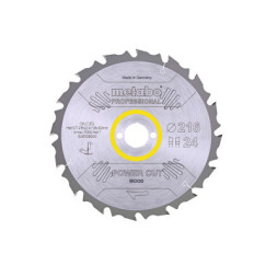 Диск пильний Metabo Power Cut Wood - Professional, 216х30мм, 24 зубців (628009000)