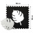 Дитячий килимок MoMi пазл Feli 120 х 120 cм Black (AKCE00028)
