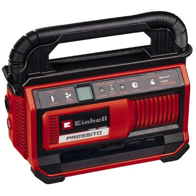 Автомобільний компресор Einhell гібридний PRESSITO 18/25 Hybrid, PXC, 230/18В, 11бар, 25л/хв, можливість всмоктування, шланг 710 (4020430)