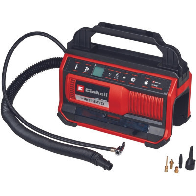 Автомобільний компресор Einhell гібридний PRESSITO 18/25 Hybrid, PXC, 230/18В, 11бар, 25л/хв, можливість всмоктування, шланг 710 (4020430)