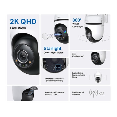 Камера відеоспостереження TP-Link TAPO-C520WS
