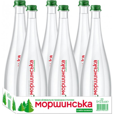 Мінеральна вода Моршинська Преміум 0.75 сл/газ скл. з декором (4820017001311)