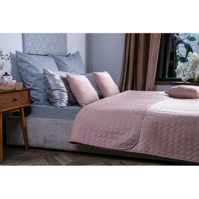 Покривало Руно двостороннє VeLour Персикове 150 х 220 см (360.55_Apricot)