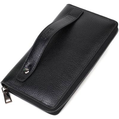 Сумка Bond Accessories З одним відділенням з натуральної шкіри Чорна (22029)