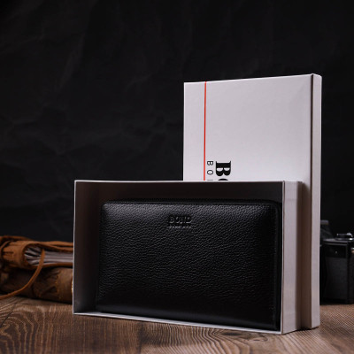 Сумка Bond Accessories З одним відділенням з натуральної шкіри Чорна (22029)