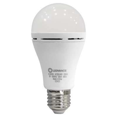 Лампочка LEDVANCE акумуляторна A60 8W 806Lm 6500К E27 (4099854102431)