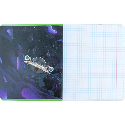 Зошит Kite Rick and Morty 18 аркушів, клітинка (RM24-236)