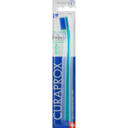 Зубна щітка Curaprox CS 5460 Ortho Ultra Soft Ультрам'яка ортодонтична Бірюзова із синьою щетиною (CS 5460 Ortho-07)