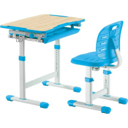 Парта зі стільцем FunDesk Piccolino III Blue-w