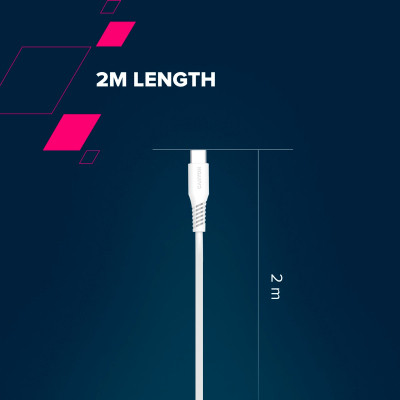 Дата кабель USB-C to USB-C 2.0m CC60SC 60W White Canyon (CNS-CC60SC20W)