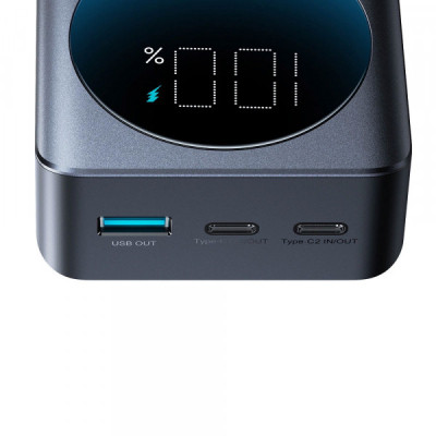 Батарея універсальна JOYROOM 30000mAh 65W PD, QC/3.0, USB-A, 2xUSB-C In/Out, Black (JR-PBF05)