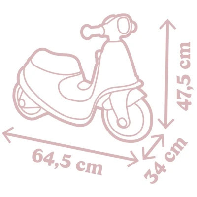 Біговел Smoby Toys рожевий 65x34x48 см (721008)