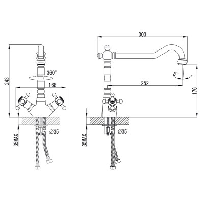 Змішувач Corso ARNO FE-5B252C (9679100)