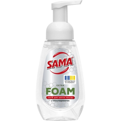 Засіб для ручного миття посуду Sama Extra Foam Лимон З піноутворювачем 300 г (4820270631911)