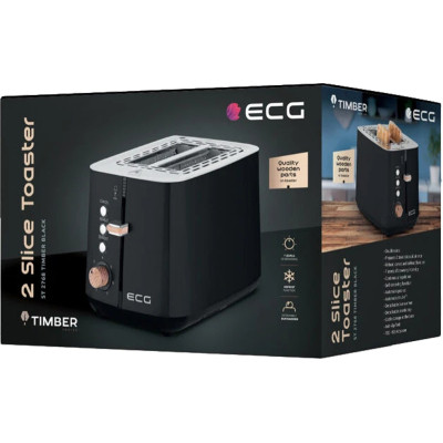 Тостер ECG ST 2768 Timber Black