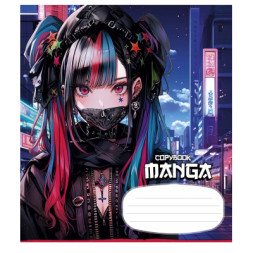 Зошит Школярик Manga style 18 аркушів клітинка (018-3323K)