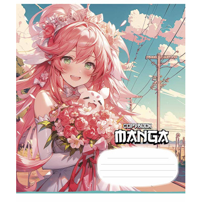 Зошит Школярик Manga style 18 аркушів клітинка (018-3323K)