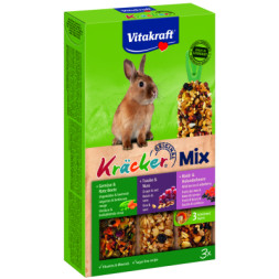Ласощі для гризунів Vitakraft Kracker Trio-Mix для кроликів 3 шт (4008239252272)
