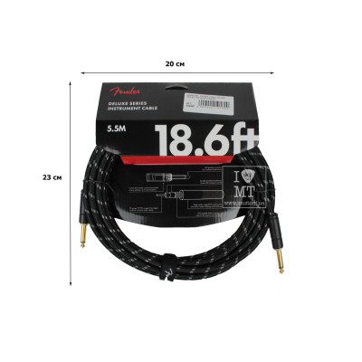 Інструментальний кабель Fender Cable Deluxe Series 18.6ft Black Tweed 5.5 m (228440)