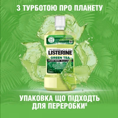 Ополіскувач для порожнини рота Listerine Зелений чай 250 мл (3574661253398/3574661253350)