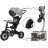 Дитячий велосипед QPlay Rito Rubber Grey складаний триколісний (S380-10GreyRubber)