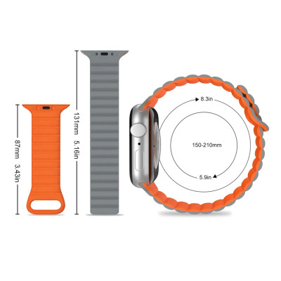 Ремінець до смарт-годинника Drobak Silicone Magnetic Link для Apple Watch All Series 38/40/41mm Army Green (898919)