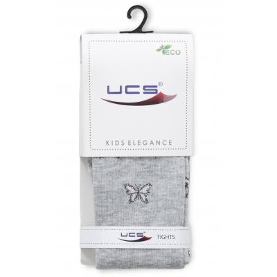 Колготки дитячі UCS Socks з метеликами (M0C0301-2110-5G-gray)