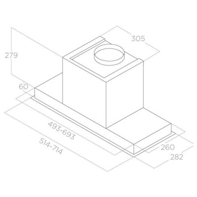 Витяжка кухонна Elica HIDDEN 2.0 BL MAT/A/52