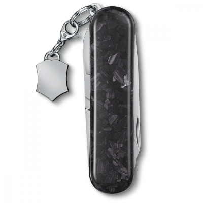 Ніж Victorinox Classic SD Brilliant Carbon + брелок-лого (0.6221.90)