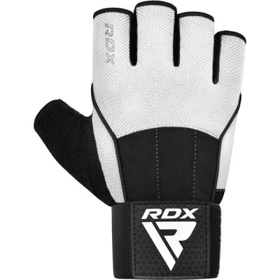 Рукавички для фітнесу RDX W3 with EVA Padding White L (WGS-W3W-L+)