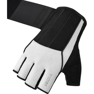 Рукавички для фітнесу RDX W3 with EVA Padding White L (WGS-W3W-L+)
