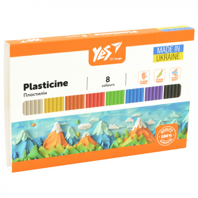 Пластилін Yes Orange Line 8 кольорів 160 г (540687)