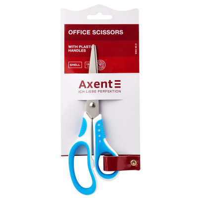 Ножиці Axent Shell, 18 см, біло-блакитні (6304-02-A)