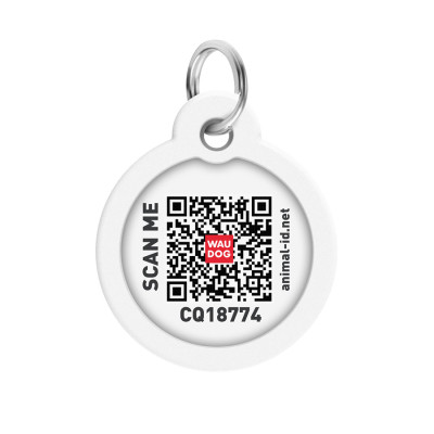 Адресник для тварин WAUDOG Smart ID з QR паспортом &quot;Око монстра&quot;, коло 30 мм (230-4049)