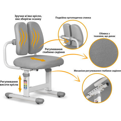 Парта зі стільцем Evo-kids BD-23 G