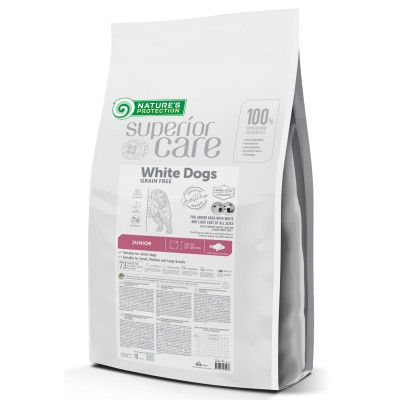Сухий корм для собак Nature&#039;s Protection Superior Care White Dogs Grain Free White Fish Junior All Sizes 17 кг (NPSC47646)