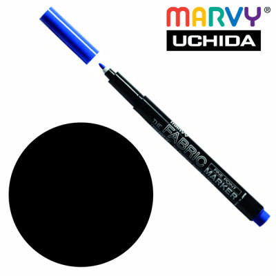 Художній маркер Marvy Чорний, д/св. тканин, односторонній, 2мм, #522, Fine point (028617520100)