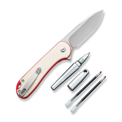 Ніж Civivi Elementum II Button Lock + StellarQuill Pen (Комплект) (C23049)