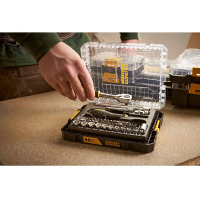 Набор инструментов Stanley FatMax Maxi Drive торцевых 1/4&quot;, шестигранных, 48 шт., кейс (FMMT98101-0)
