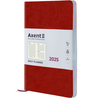 Тижневик Axent датований 2025 Partner City Soft 145х210 мм, бордовий (8821-25-04-A)