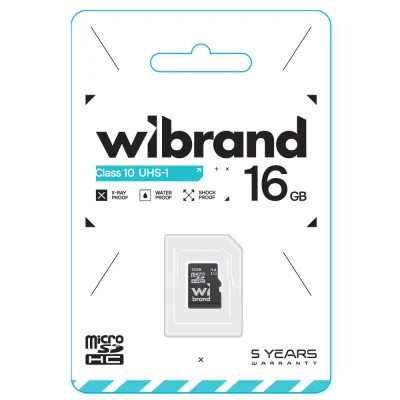 Карта пам&#039;яті Wibrand 16GB microSD class 10 UHS-I (WICDHU1/16GB)