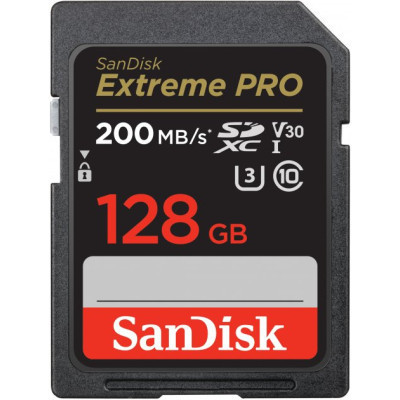 Карта пам&#039;яті SanDisk 128GB SD class 10 UHS-I U3 V30 Extreme (SDSDXXD-128G-GN4IN)