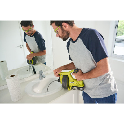 Прочисная машина Ryobi Машина для прочищення труб Ryobi R18DA-0 акумуляторна 18В ONE+ (5133004642)