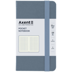 Книга записна Axent Partner 95x140 мм, 96 аркушів, клітинка, сіра (8301-62-A)