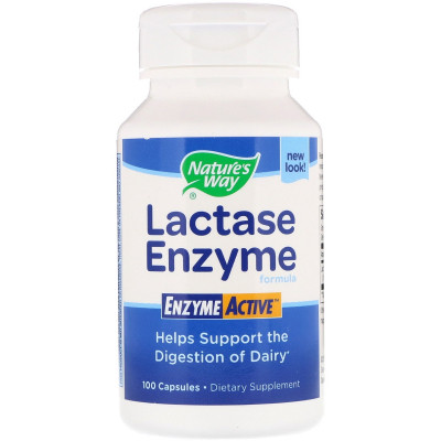 Вітамінно-мінеральний комплекс Nature&#039;s Way Формула ферменту лактази, Lactase Enzyme Formula, 100 капсул (NWY-47110)