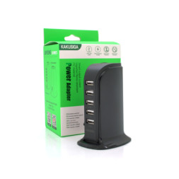 Зарядний пристрій iKAKU KSC-741 Desktop 5xUSB 5V 2.4A 12W Black (KSC-741-B)